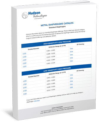 hudson technologies metal diaphragms catalog