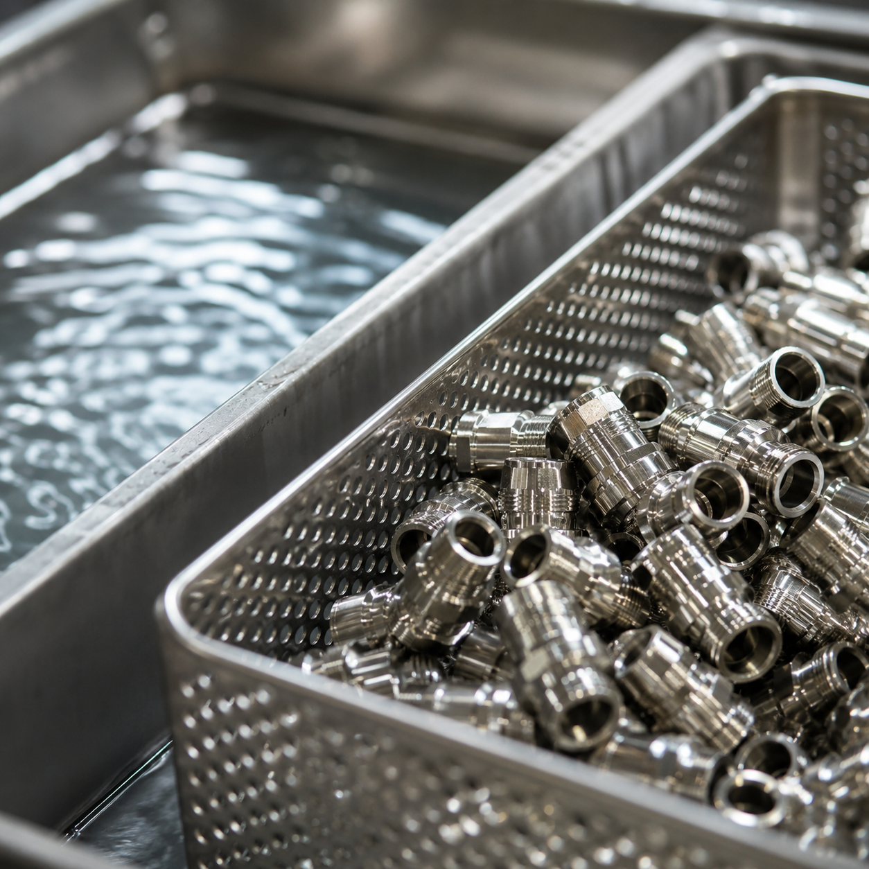 Finishing and passivation support for precision components